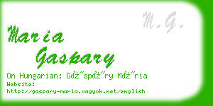 maria gaspary business card